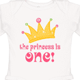 thumbnail image 4 of Inktastic Cute Princess is One 1st Birthday Girls Long Sleeve Baby Bodysuit, 4 of 5