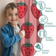 thumbnail image 3 of Blackout Kids Curtains,Pink Strawberry Plants Fruit Childrens Insulated Curtains Set Of 2,Bedroom Essentials,Toddler Room Decor 42x54in(106x137cm), 3 of 4
