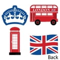 thumbnail image 3 of Big Dot of Happiness Cheerio, London - Union Jack Flag, Double-Decker Bus, Crown & Telephone Booth Decor Diy British UK Party Essentials - Set of 20, 3 of 6