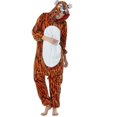 thumbnail image 4 of Mono de manga larga de tigre para hombre y mujer, pijama de franela cálido con Panda, pijamas de animales para adultos, monos, 4 of 4