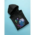 thumbnail image 3 of Gorilla Colorful Cartoon Hoodie Women - Women Hoodie, Black, 2XL, 3 of 4