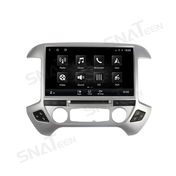 13.6 inch Carplay Screen/Radio/Multimedia Player for Chevrolet Silverado GMC 2014-2018 Models Universal Car Navigation/GPS Upgrade Headunit Android Display Video 1080P Touch Screen Replace System