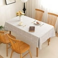 thumbnail image 3 of Table Cloth Rectangle Table Cloths Rustic Farmhouse Tablecloth Cotton Linen Waterproof Embroidery Fabric Table Cover for Indoor Outdoor Dinning Tabletop Decoration-Plaids Grey-54"x54", 3 of 14
