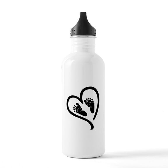 CafePress - Baby Heart (Maternity) Water Bottle - Stainless Steel Water Bottle, Sports Bottle, 1.0L