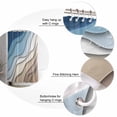 thumbnail image 6 of Navy Blue Brown Ombre Waterproof Fabric Shower Curtain, Modern Geometric Abstract Cream Shower Curtain for Bathroom Curtains Bathtubs Hotel Washable Shower Curtains with 12 Hooks Standard 66x72, 6 of 6
