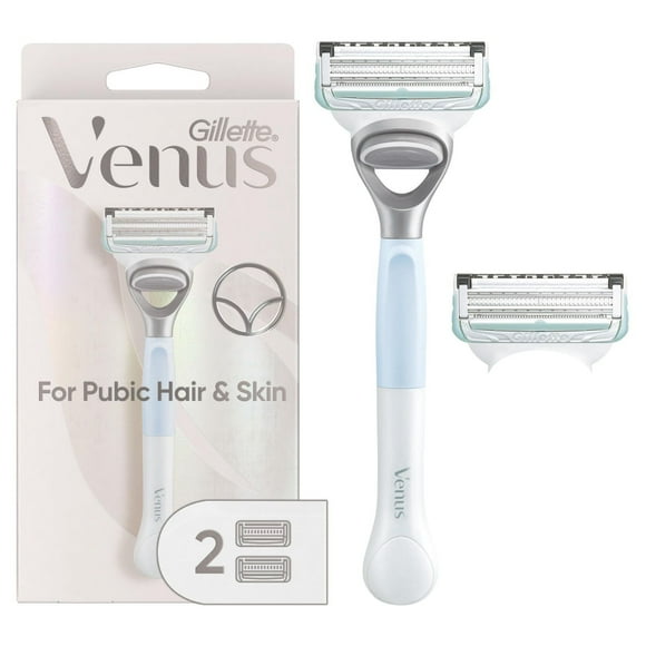 Rasoir Gillette Venus pour la peau et les poils pubiens, pour femmes, 1 manche de rasoir et de rechange 1CT