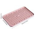 thumbnail image 3 of SIYTUAU Tea Cup Utensils Drying Mat Double Layer Drainage Tray Food Grade Plastic Multipurpose For Kitchen Countertop Pink, 3 of 6