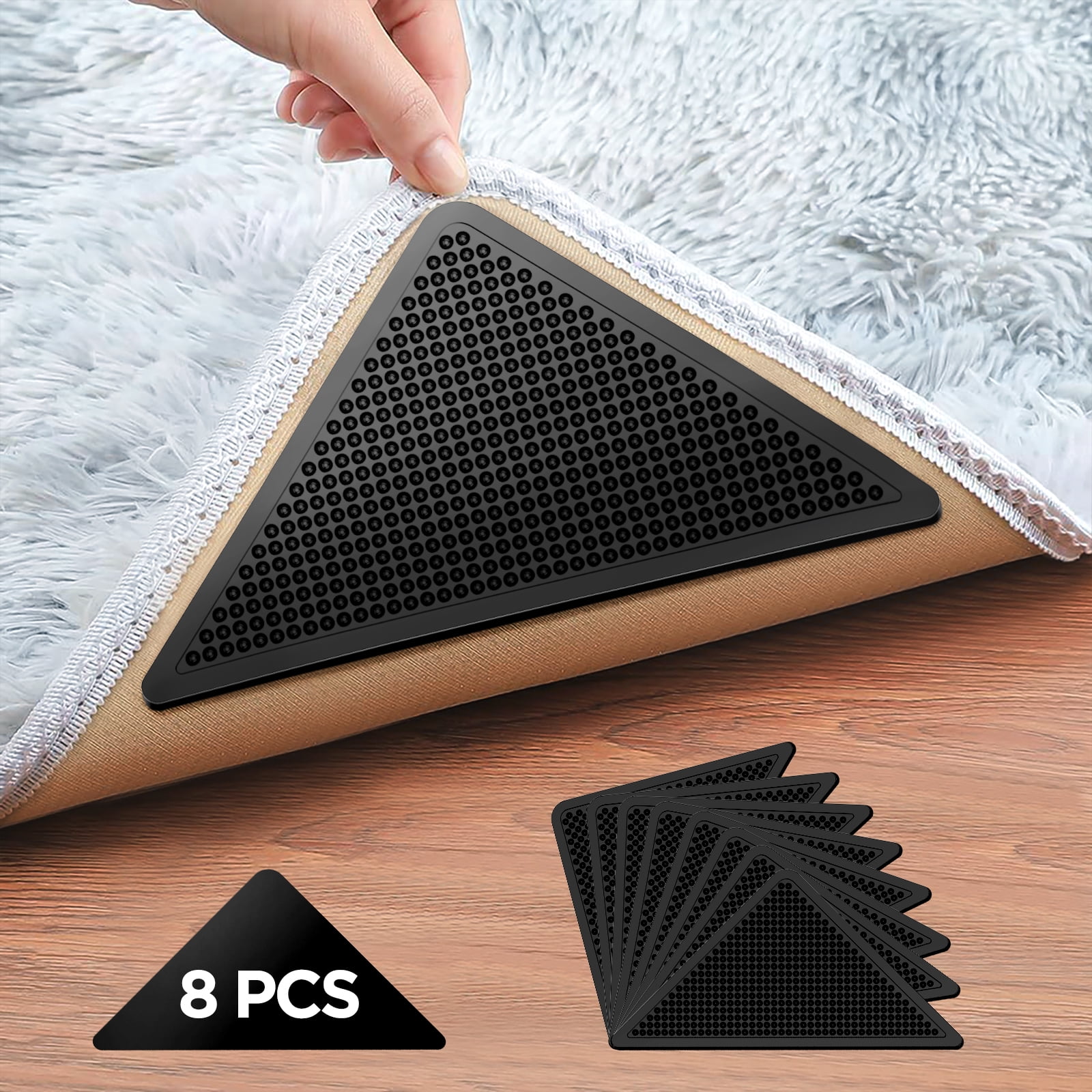InnOrca Non Slip Rug Pads for Hardwood Floors and Tiles, Reusable and Washable Rug Tape for Area