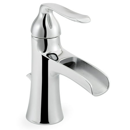 Speakman Caspian Single-Hole Bathroom Faucet with Pop-Up Drain Assembly, Polished Chrome