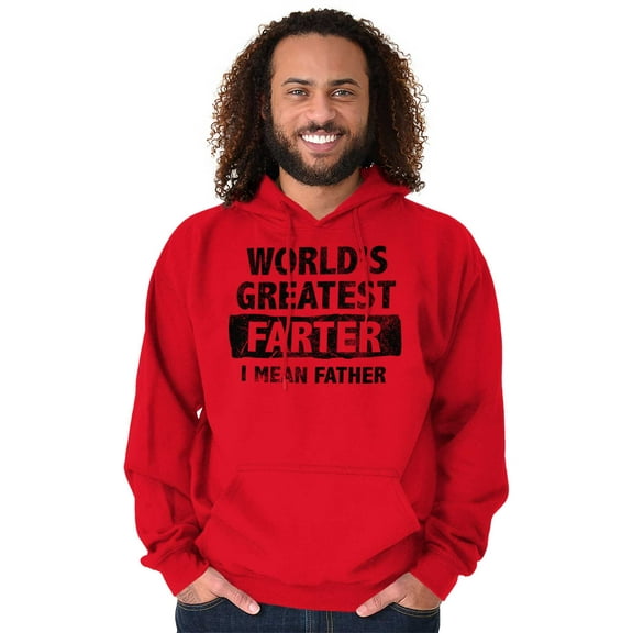 World's Greatest Farter Funny Fathers Men's Big & Tall Graphic Hoodie Brisco Brands 2X