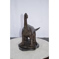 thumbnail image 4 of Nifao Brontosaurus Dinosaur Bronze Statue on Marble base – Home Decor Sculpture, 26"L x 10"W x 16"H, 4 of 10