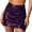 Purple, variant on Shadoumai Stylish Fitted Mini Skirt Featuring Elegant Pleated Hem And Sparkling Beaded Embellishments For Party Night Out