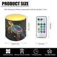 thumbnail image 7 of Kuiaobaty Colorful Sea Turtle Star Pattern Flameless Candles Battery Powered LED Pillar Candle Tealights Home Decoration Remote Set of 4 for Wedding Beach Party Decor 3 x 3 Inches, 7 of 7