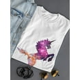 thumbnail image 3 of Space Unicorn Women White T-Shirt, Female XX-Large, 3 of 4