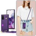 thumbnail image 5 of Frusde for Samsung Galaxy S24 Ultra S24 Plus S24 Wallet Case with Kickstand Lanyard Leather Crossbody Purse, 5 of 7
