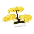 thumbnail image 2 of Árbol bonsái artificial decorativo, planta en maceta, adorno de plantas falsas Amarillo, 2 of 7