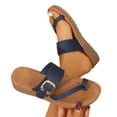 thumbnail image 4 of hlysgo Womens Flat Sandals with Arch Support Adjustable Straps Comfortable Summer Walking Casual Flip Flops Blue 8.5, 4 of 6