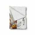 thumbnail image 2 of Feather Soft Flannel Fleece Throw Blanket, Floral Arrangements Head Wear Flowers Swirls Shapes, Cozy Plush for Indoor and Outdoor Use, 50" x 60", Multicolor, by Ambesonne, 2 of 6