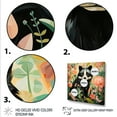 thumbnail image 3 of Designart "Playful Skunk in Black Floral Meadows II" Animals Wall Art - Modern Black Skunk Hallway Wall Art Decor, 3 of 6