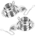 thumbnail image 3 of 2pcs Stainless Steel Tea Strainer Creative Teapot Shape Tea Infusers Loose Tea Steeper, 3 of 8