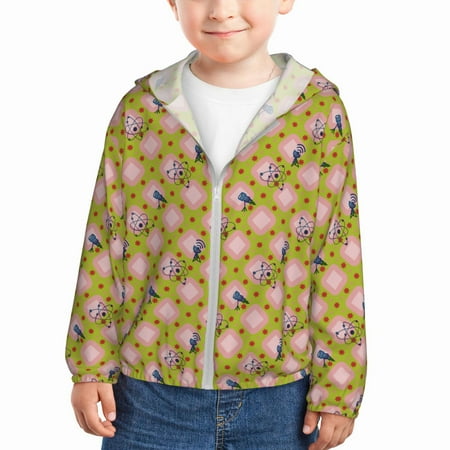 

Vsdgher Wireless Antenna Icon1 Kids Sun Protection Hoodie with Zip Rash Guard Tops Children s Long Sleeve Sun Protection Clothing -