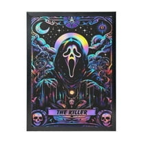 Ghostface Black Framed Canvas Wall Art Fashion Decor, 12x16in Wall Decor For Living Room, Bedroom, Office Gift