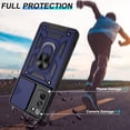thumbnail image 4 of Samsung Galaxy S20 FE Case(4G/5G),Galaxy S20 Fan Edition/S20 Lite with HD Screen Protector with Slide Camera Cover, 360° Rotation Ring Kickstand [Military Grade] Case for Samsung S20 FE Blue, 4 of 14
