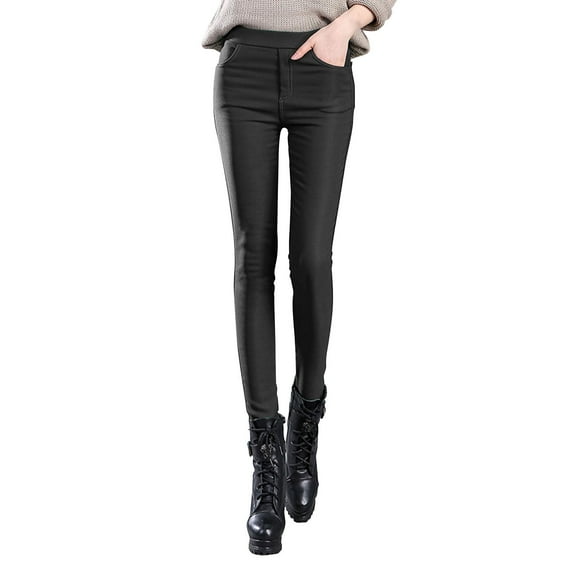 JJHGVB Fleece Pants Women Thick Leggings for Women Thermal Leggings for Women Pantalon Mujer Women’s Pants Loose Fit Pants for Women Trousers Pants for Women Petite Black L