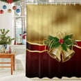 thumbnail image 6 of Christmas Bells Shower Curtains for Bathroom, Xmas Bell Sandpins Gold Red Winter Decoration Waterproof Fabric Shower Curtain for Bathroom Bathtub Decoration, Machine Washable, 72"x84", 6 of 9