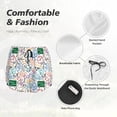 thumbnail image 6 of Lsque Back To School Printed Women's Running Shorts with Liner Pockets,Elastic Quick Dry Workout Athletic Gym Yoga Shorts,Womens High Waist Shorts-, 6 of 9