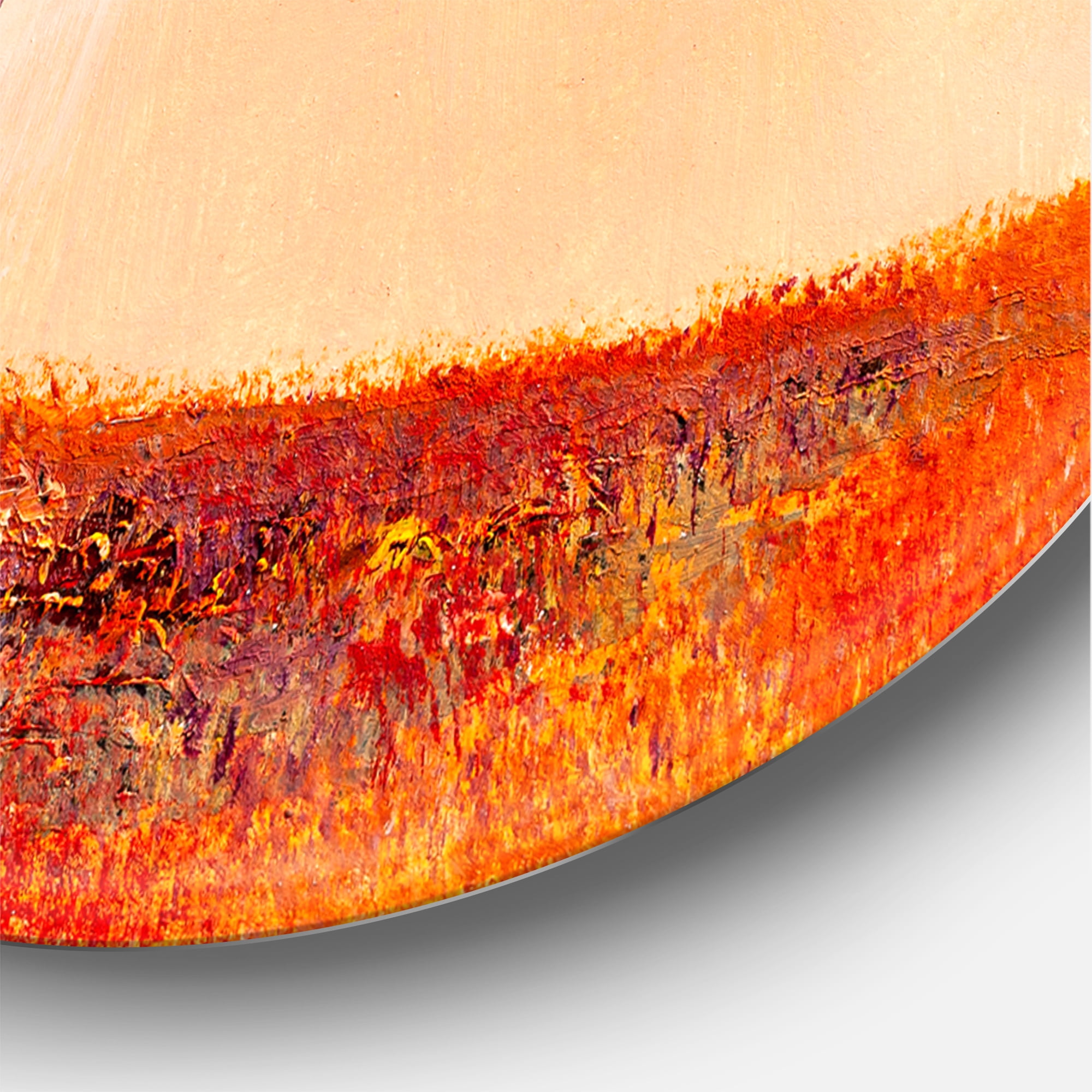 Designart 'Impressionist Landscape Colorful Abstract Tree' Modern Circle Metal Wall Art 29x29 - Disc of 29