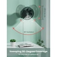 thumbnail image 2 of 10 Inch Oscillating Wall Mount Small Fan with Remote Control and Timer, 4 Speeds, Included Adapter, 60°Adjustable Tilt, High Velocity, 1.8m Cord, Quiet, for RV Bedroom Kitchen Gym, Garage, 2 of 4