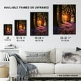 thumbnail image 4 of Purple Bluebell Woods At Dawn Sunrise Peaceful Elegant Artwork Artwork Framed Wall Art Print A4, 4 of 5