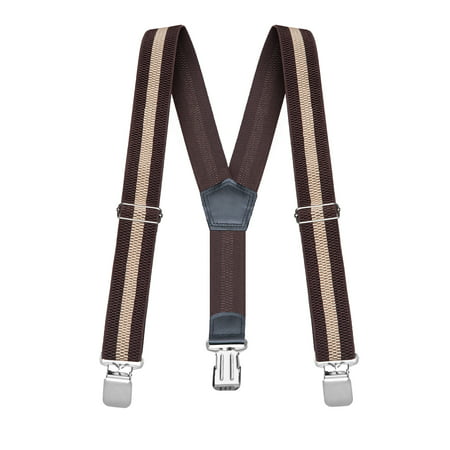 Buyless Fashion Mens Suspenders Elastic Adjustable 48