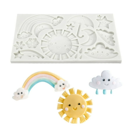 

RUNZETA 3D Rainbow for Sun Bakeware Cookie Mold Biscuit Mold DIY Cartoon Press Baking Mo