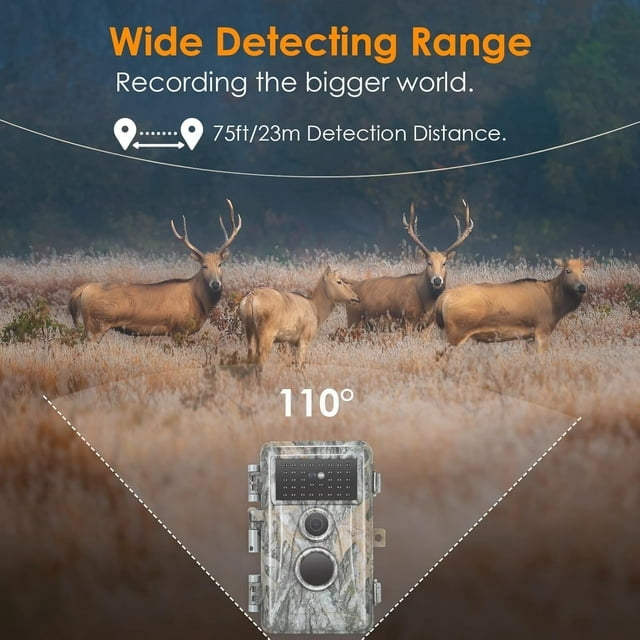 2-Pack BlazeVideo Game and Deer Trail Camera 64MP, 12960P H.264 MP4 No Glow Night Version for Wildlife Hunting Field Tree Scouting Cam for Outdoor Animal Tracking andIndoor Security Surveillance