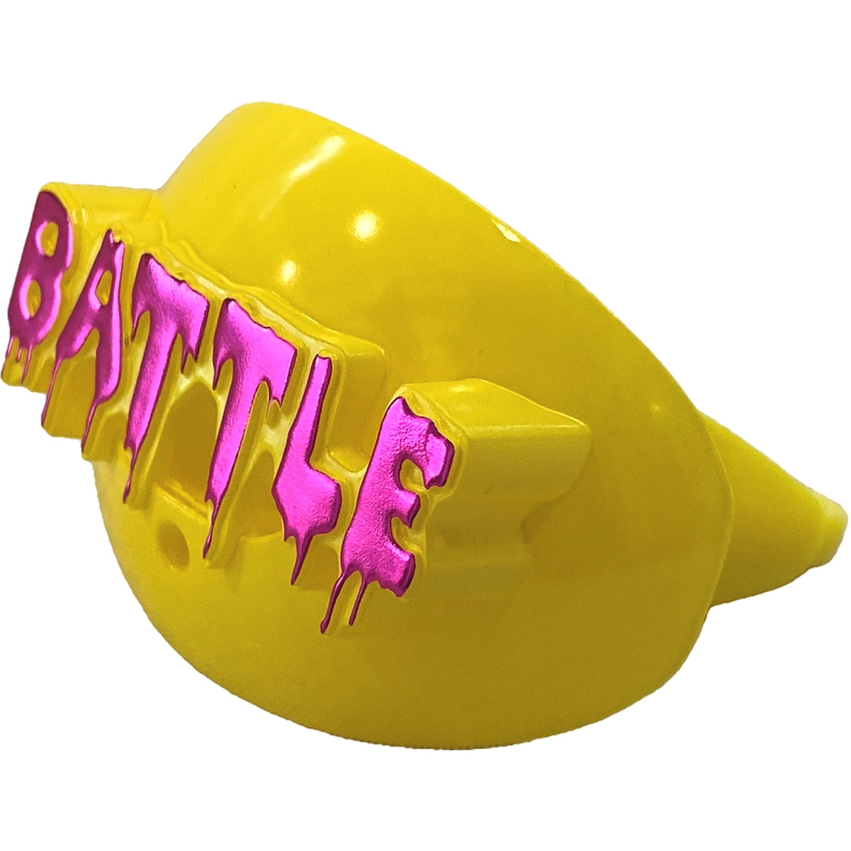 Battle Sports 3D Drip Chrome Oxygen Mouthguard - Neon Yellow/Neon Pink