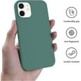 thumbnail image 6 of Shockproof Designed for iPhone 12 Mini Case, Liquid Silicone Phone Case with [Soft Anti-Scratch Microfiber Lining] Drop Protection for iPhone 12 Mini-5.4 inch Slim Thin Cover, Pine Green, 6 of 16