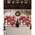 thumbnail image 3 of Christmas Garage Door Banner Cover 6 x 13 ft, Christmas Snowman Rustic Red Wood Grain Christmas Garage Door Decorations Holiday Christmas Backdrop Decor for Winter New Year Xmas Party, 3 of 6