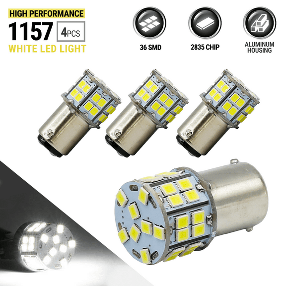 4X 1157 40W High Power 6000K Xenon white SMD LED Turn Signal Brake Light Bulbs