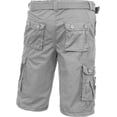 thumbnail image 3 of Ma Croix Men's Premium Utility Loose Fit Twill Cargo Shorts with Belt, 3 of 3