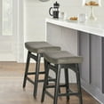thumbnail image 5 of Sophia & William 24" Counter Height Bar Stools Saddle Bar Stools-Set of 2-Gray, 5 of 5
