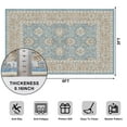 thumbnail image 2 of 3x5Ft Area Rug for Living Room - Neutral Blue Floral Vintage Design - Pet Friendly - Boho Washable Rug for Bedroom, Dining Room, 2 of 7
