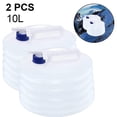 thumbnail image 1 of 2 Pcs Conteneur d'Eau Pliable 10l, Portable avec Robinet pour Camping, 1 of 4