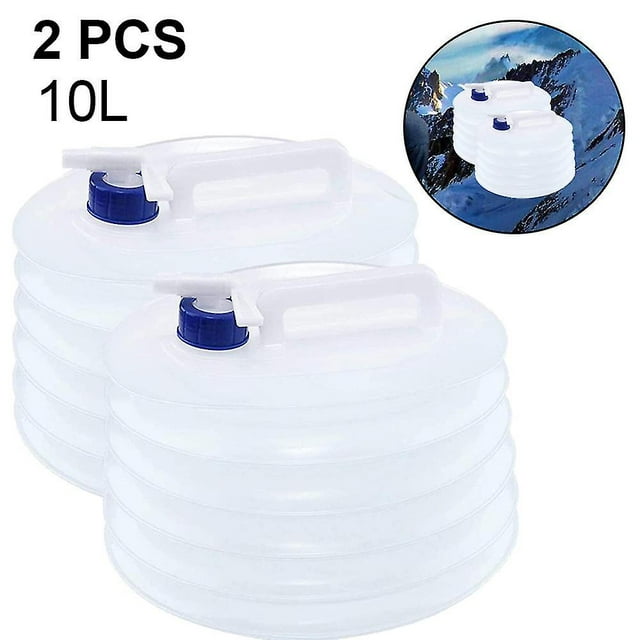 2 Pcs Conteneur d'Eau Pliable 10l, Portable avec Robinet pour Camping