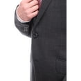 thumbnail image 3 of Napoli Slim Fit Navy Blue Check Half Canvassed Tallia Delfino Wool Suit, 3 of 6