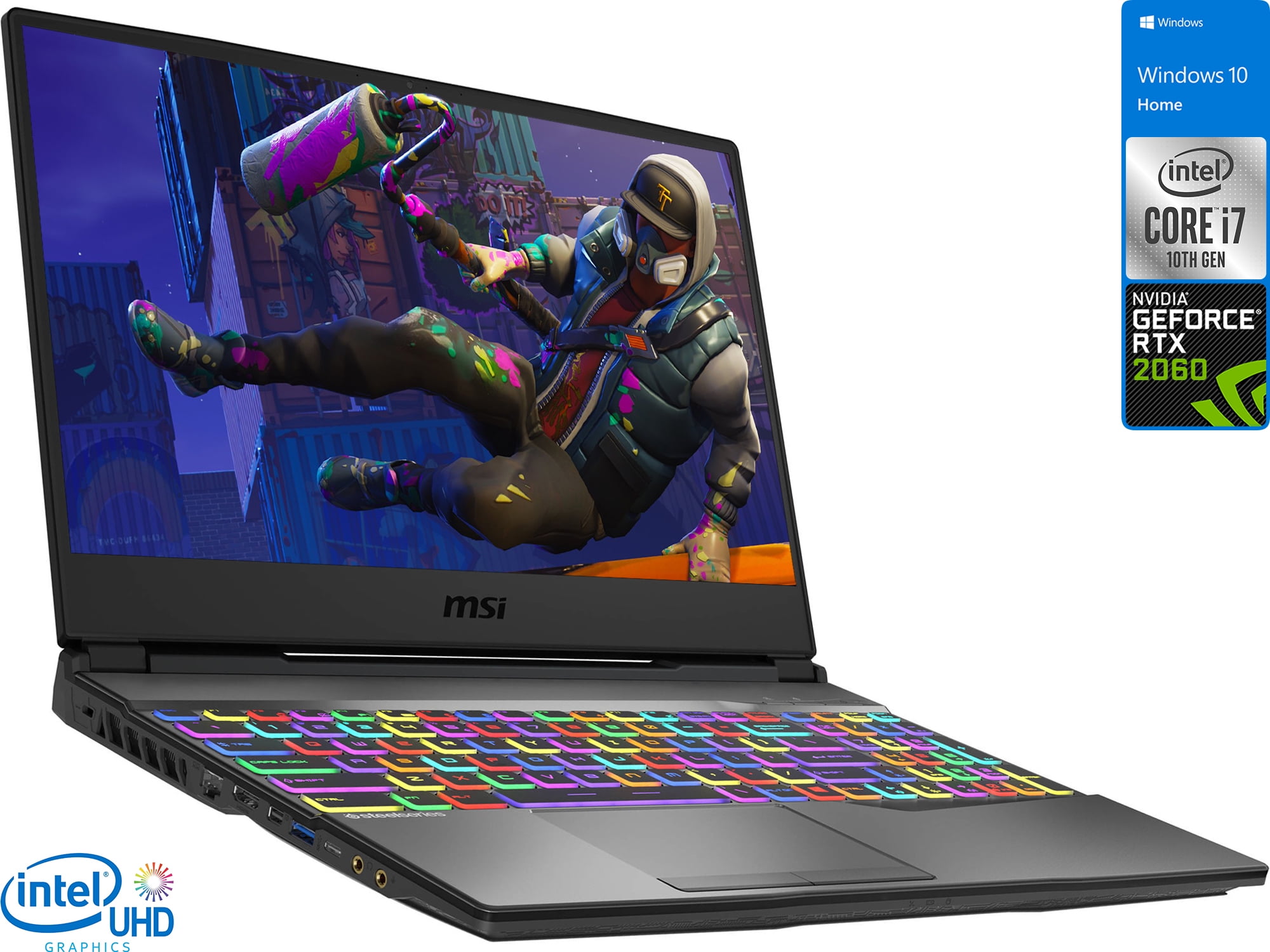 MSI GL65 Leopard Gaming Notebook, 15.6" 144Hz FHD Display, Intel Core i7-10750H Upto 5.0GHz, 16GB RAM, NVMe SSD, GeForce RTX 2060, HDMI, Mini DisplayPort, Windows 10 Home - Walmart.com