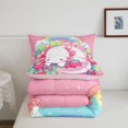 thumbnail image 5 of Manfei Axolotl Print Queen Comforter Set,3D Printed Animal Comforter Sets Queen,Pink Reversible,3 Pieces,1 Comforter and 2 Pillowcases, 5 of 7