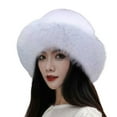 thumbnail image 2 of Plush Brim Warm Fisherman Cap Solid Soft Thickened Faux Mink Fur Basin Hat for Daily Life, 2 of 8