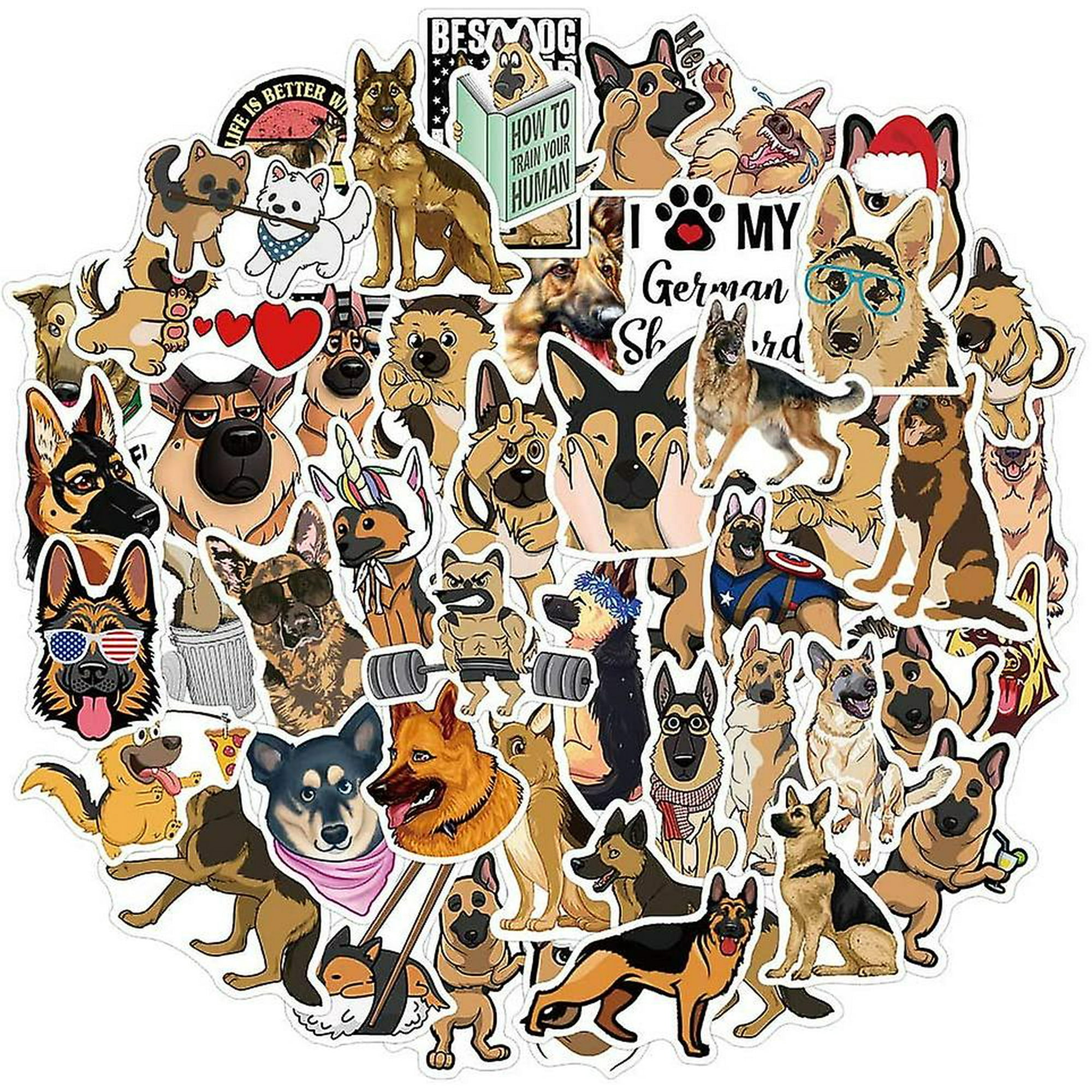 German Shepherd Dog Stickers Huntaway Waterproof Vinyl Pets Sticker Pack For Adults Teens Boys Girls Dog Lover Gifts Decals For Luggage Cup Phone Cas Walmart